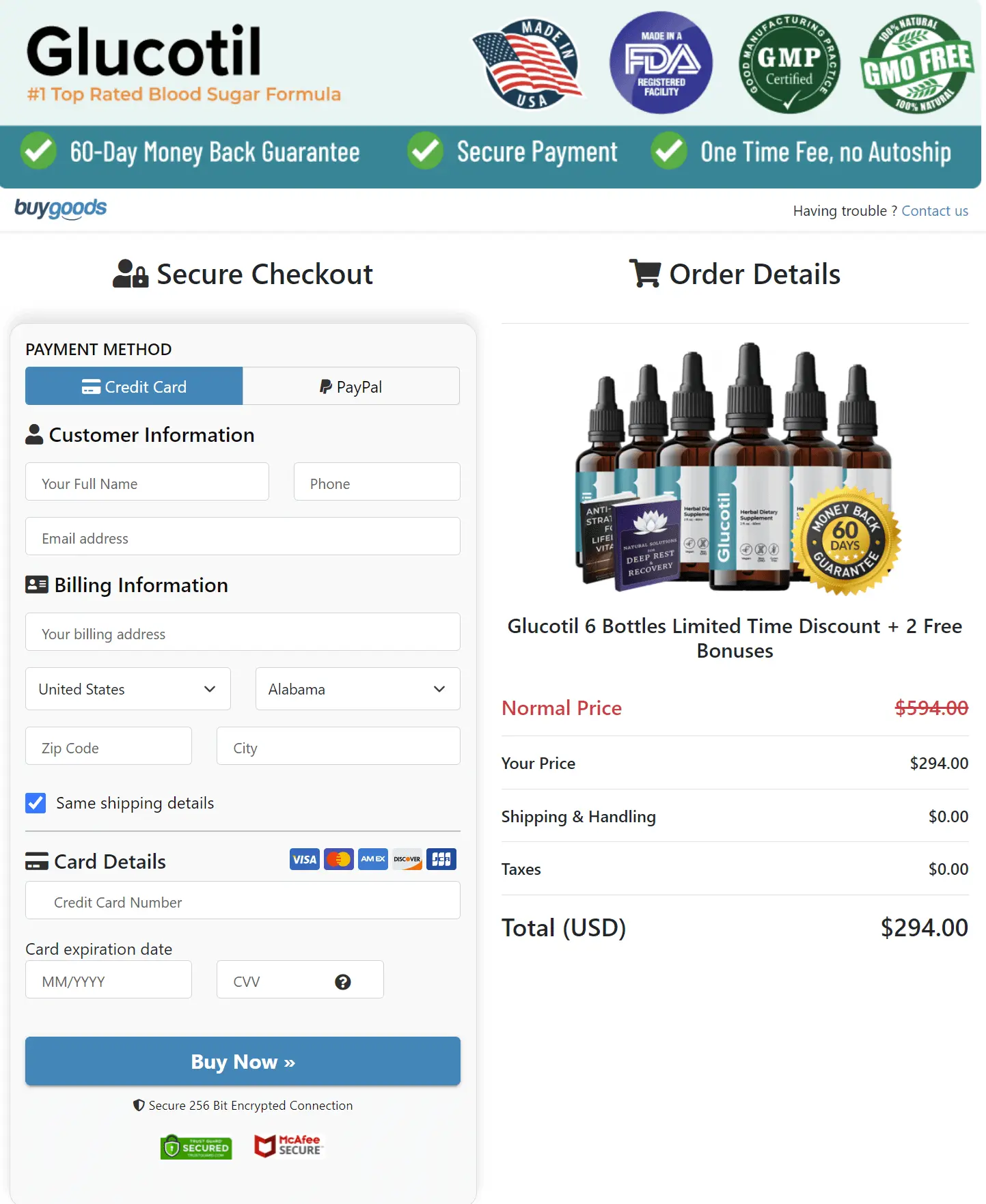 Glucotil Order Form